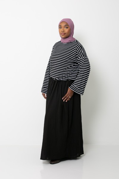 Schwarzes Marina-T-Shirt