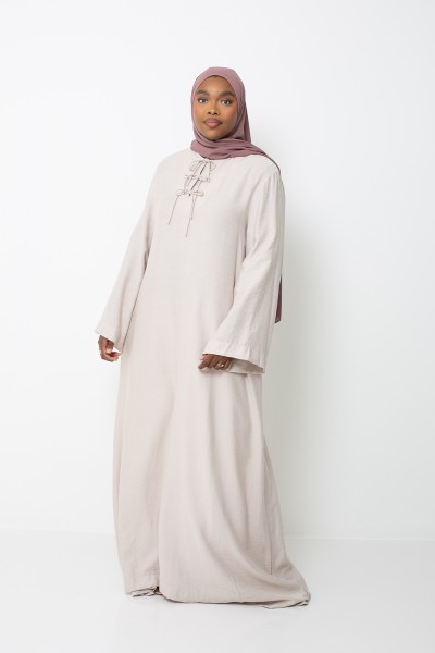 Vestido alto color crema Tanjiya