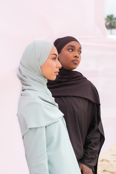 Burkini hijab listo para atar, color verde agua