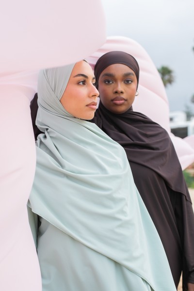 Burkini hijab listo para atar, color verde agua