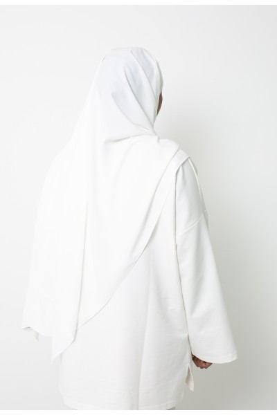 Bindefertiger Hijab aus cremefarbener Medina-Seide