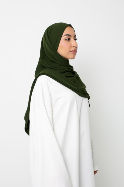 Hijab listo para anudar seda Medina caqui