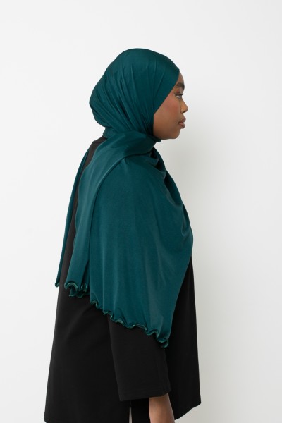 Emerald premium jersey wave hijab