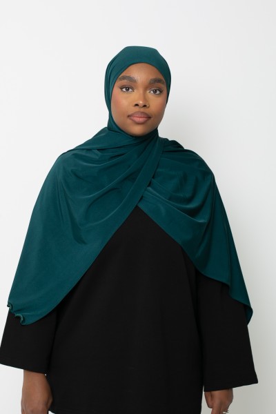 Emerald premium jersey wave hijab