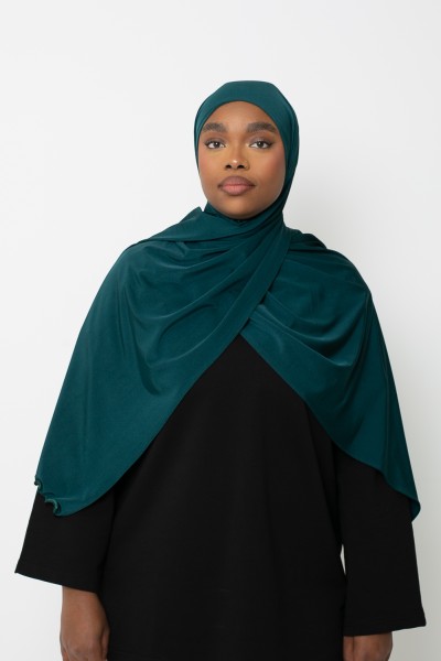 Emerald premium jersey wave hijab