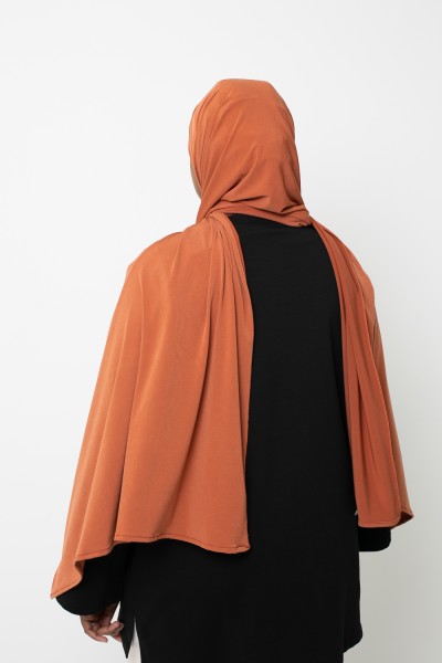 Jersey Hijab premium color terracota