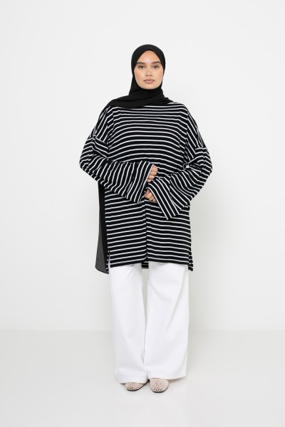 Schwarzes Marina-T-Shirt