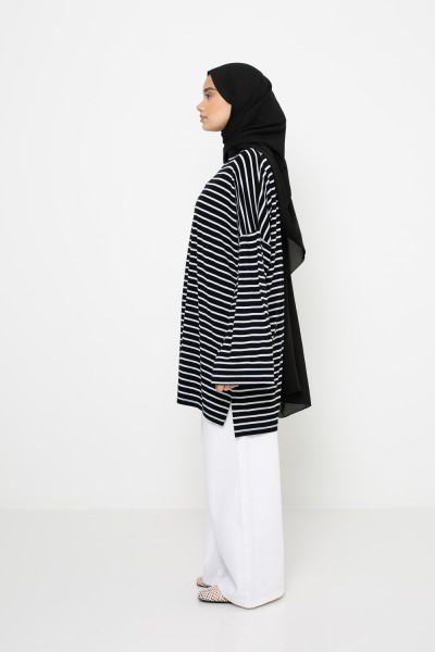 Schwarzes Marina-T-Shirt