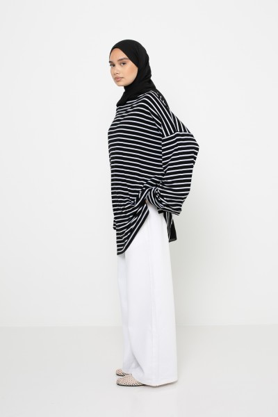Schwarzes Marina-T-Shirt