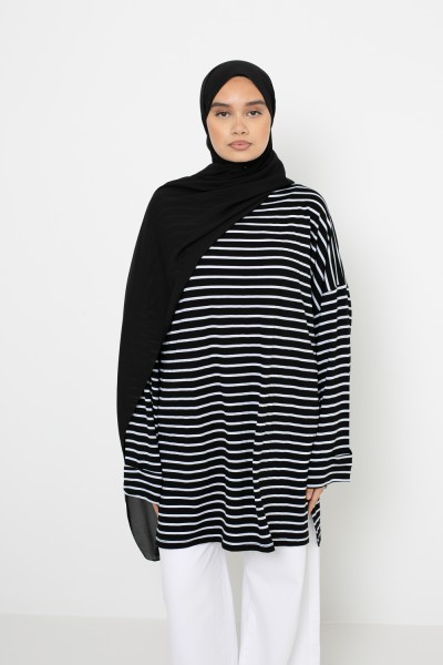 Schwarzes Marina-T-Shirt