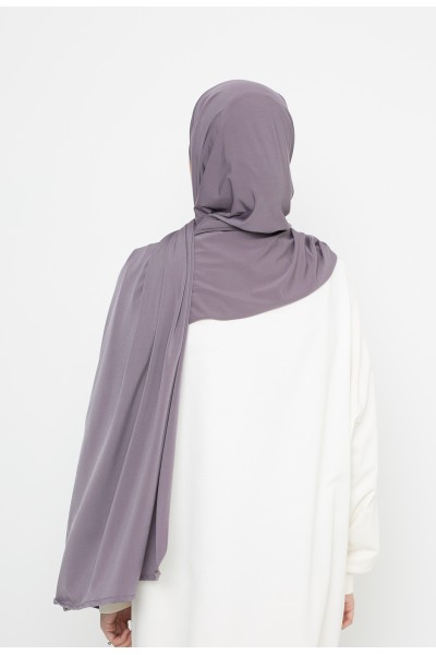Ready-to-tie hijab Premium purple jersey