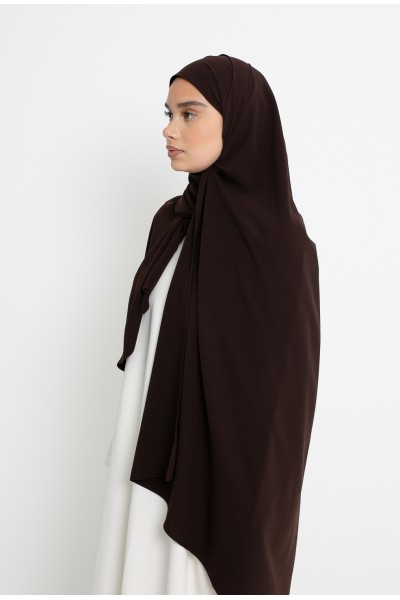 Dark brown medina silk hijab