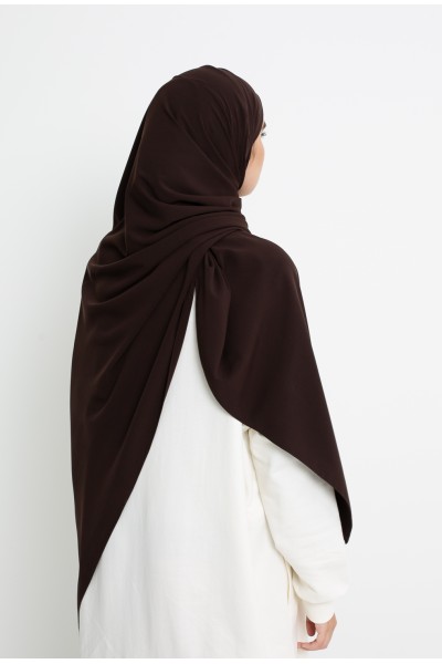 Dark brown medina silk hijab