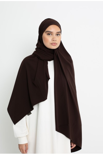 Dark brown medina silk hijab