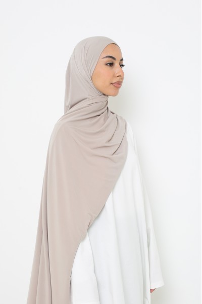 Premium Jersey Hijab Greige