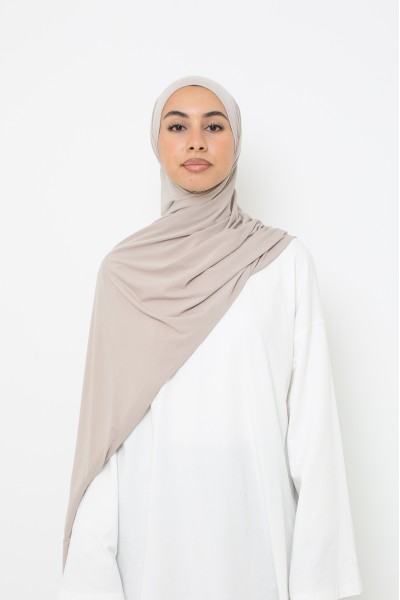Premium Jersey Hijab Greige
