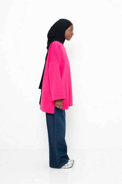 Haut ample coton fuchsia