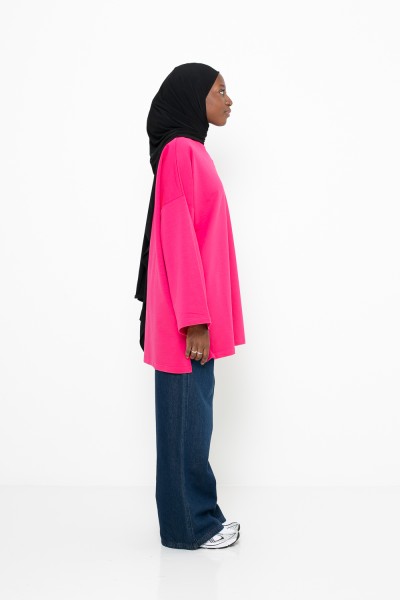 Haut ample coton fuchsia