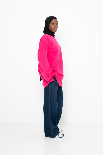 Haut ample coton fuchsia