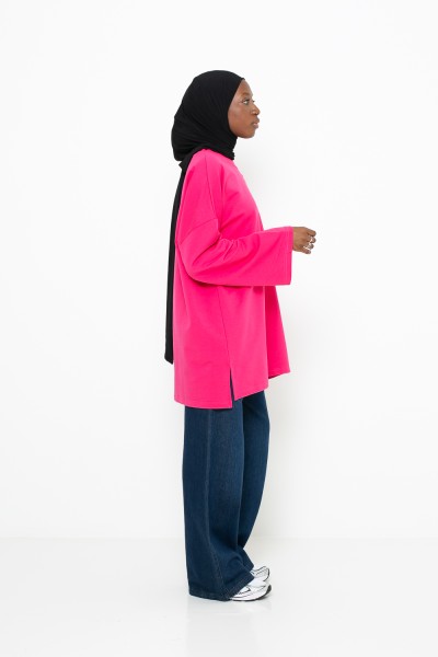 Haut ample coton fuchsia