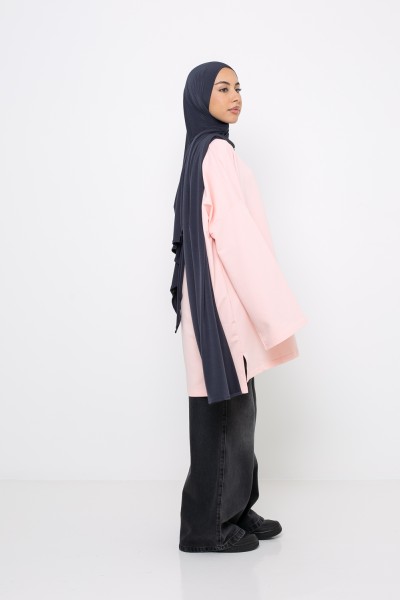 Haut ample coton blush