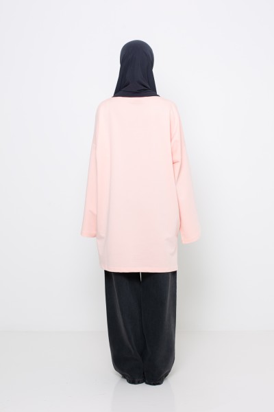 Haut ample coton blush