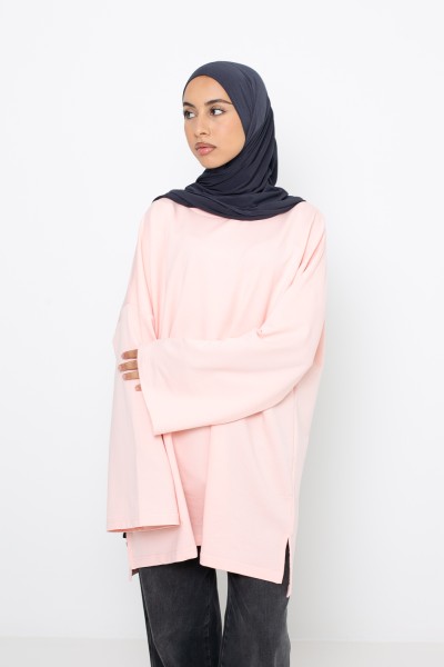 Haut ample coton blush