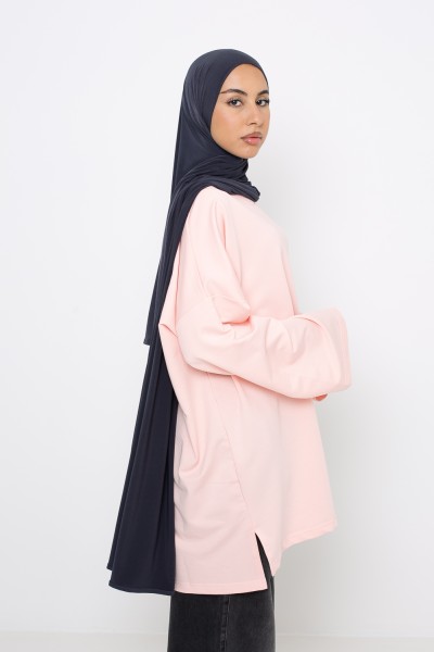 Haut ample coton blush