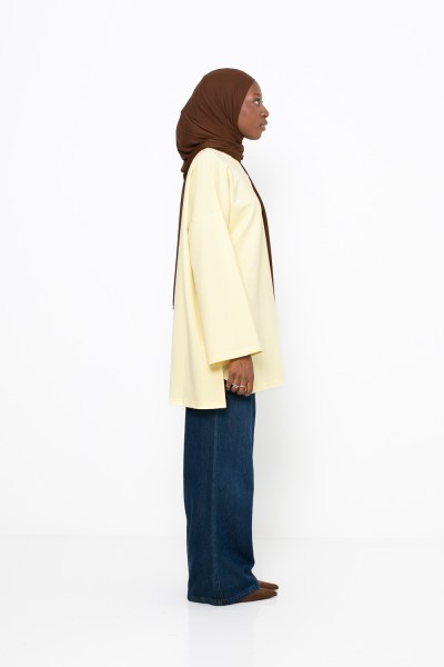 Haut ample coton limon