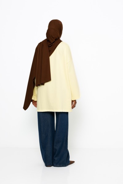 Haut ample coton limon