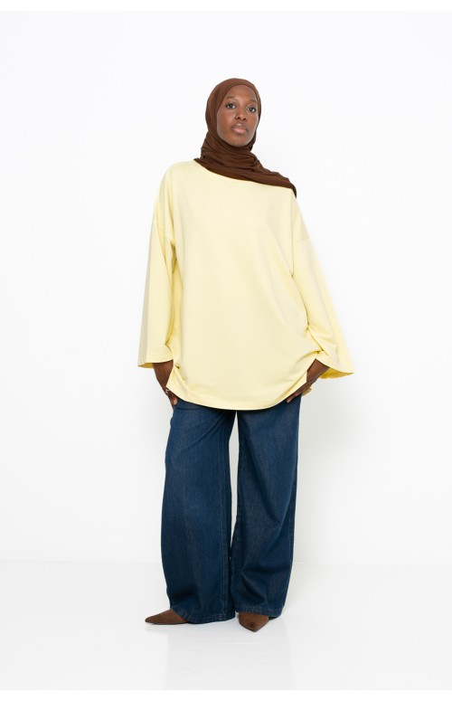 Haut ample en coton automne hiver pour femme musulmane. Boutique hijab musulmane.