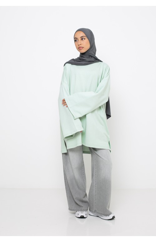 Haut ample manche large automne pour femme modeste. Boutique marque création musulmane.
