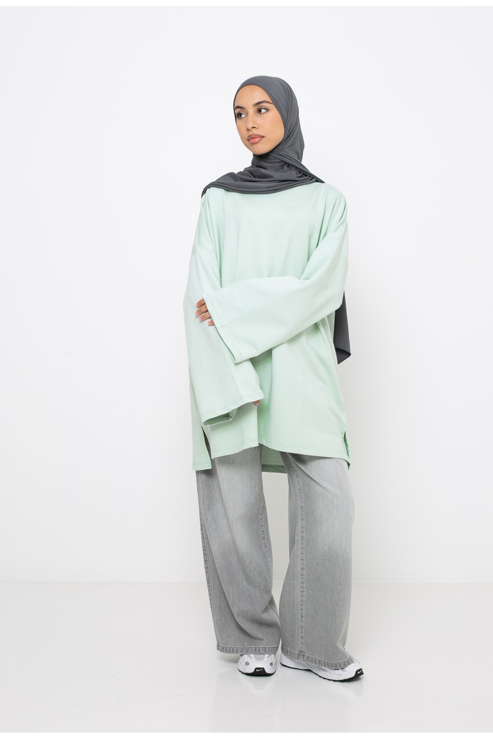 Haut ample manche large automne pour femme modeste. Boutique marque création musulmane.