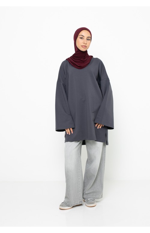 Haut ample coton pour femme musulmane. Vêtement sport décontracte. Boutique hijab moderne .