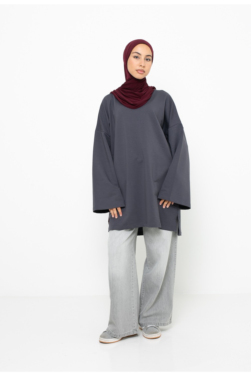 Haut ample coton pour femme musulmane. Vêtement sport décontracte. Boutique hijab moderne .