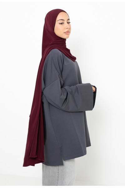 Haut ample coton anthracite
