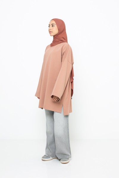 Haut ample coton macchiato