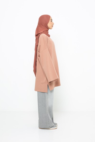 Loose cotton macchiato top