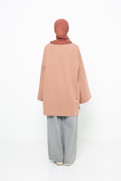 Haut ample coton macchiato