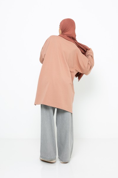 Loose cotton macchiato top