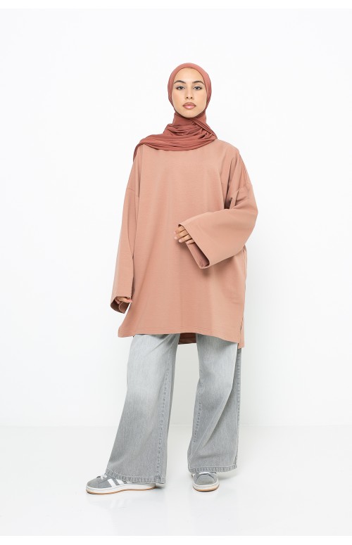 Haut ample en coton sport pour femme voilée moderne. Boutique hijab.