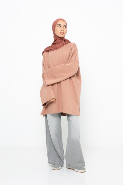 Haut ample coton macchiato