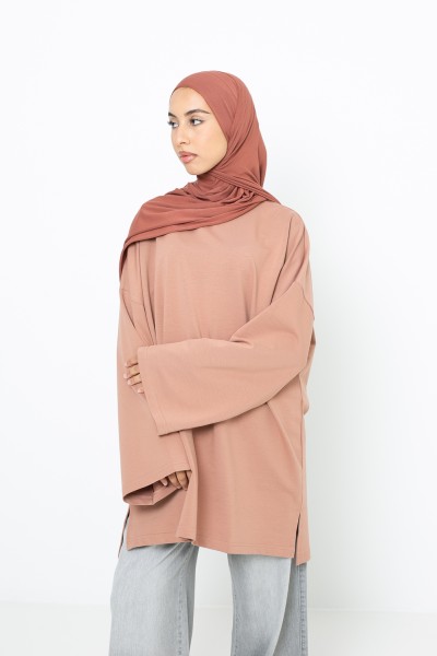Loose cotton macchiato top