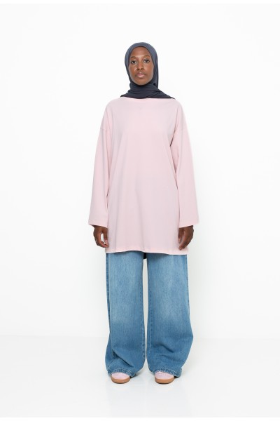 Camiseta maxi color rubor