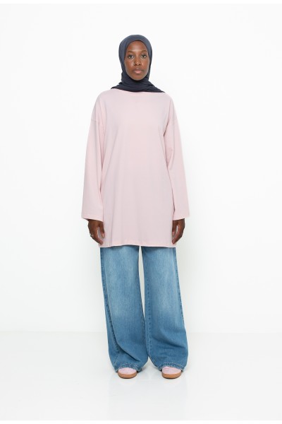 Camiseta maxi color rubor