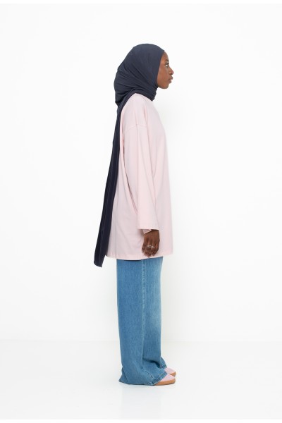 Camiseta maxi color rubor