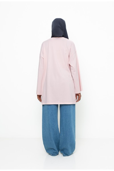 Camiseta maxi color rubor