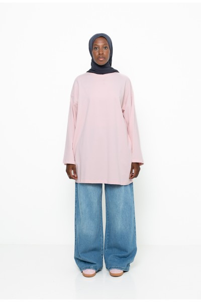Camiseta maxi color rubor