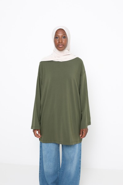 Maxi khaki t-shirt