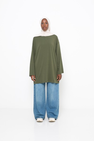 Maxi khaki t-shirt